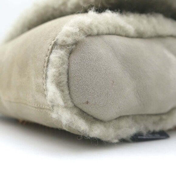 Saint Laurent Kate Shearling Medium Reversible Shoulder Bag Beige Suede - Picture 10 of 12